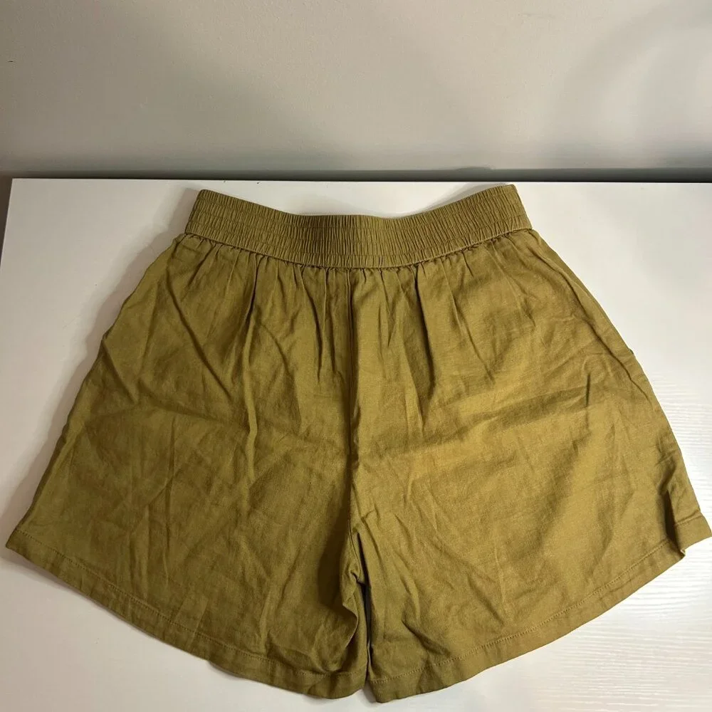 Treasure & Bond Linen Blend‎ Shorts NWT, Tan XS.